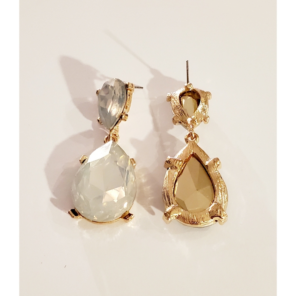 Translucent Teardrop Dangle Earrings - Picture 3 of 5